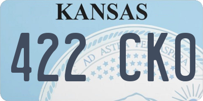 KS license plate 422CKO