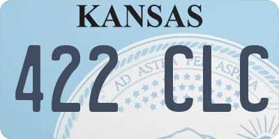 KS license plate 422CLC