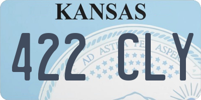 KS license plate 422CLY