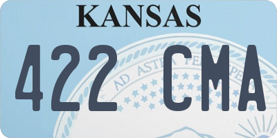 KS license plate 422CMA
