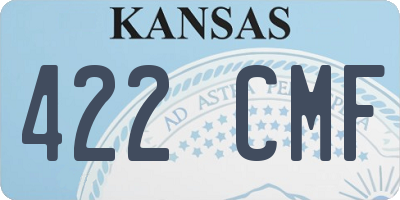 KS license plate 422CMF