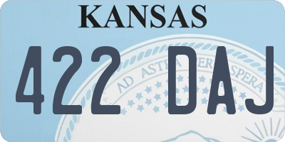 KS license plate 422DAJ