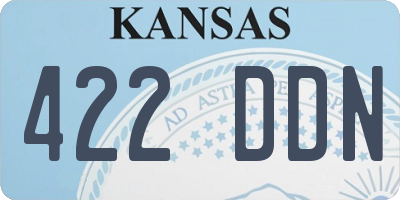 KS license plate 422DDN