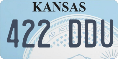 KS license plate 422DDU