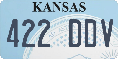 KS license plate 422DDV