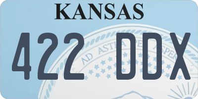 KS license plate 422DDX