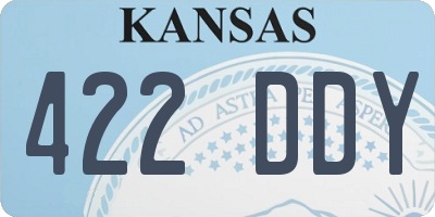 KS license plate 422DDY