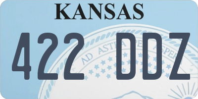 KS license plate 422DDZ