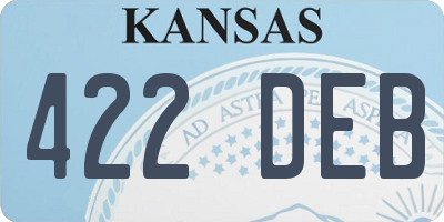 KS license plate 422DEB