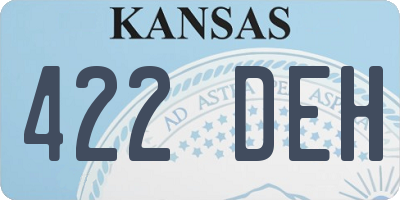 KS license plate 422DEH