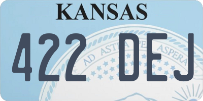 KS license plate 422DEJ