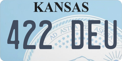KS license plate 422DEU