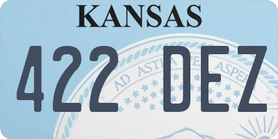 KS license plate 422DEZ