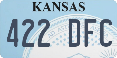 KS license plate 422DFC