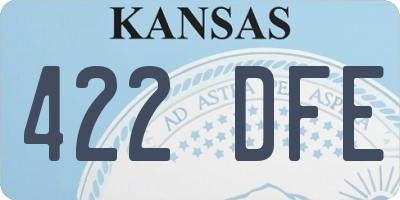 KS license plate 422DFE