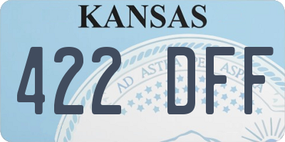 KS license plate 422DFF