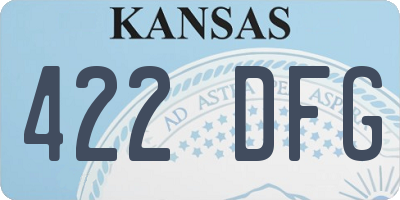 KS license plate 422DFG