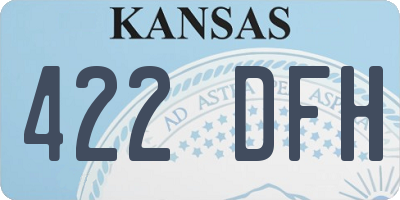 KS license plate 422DFH