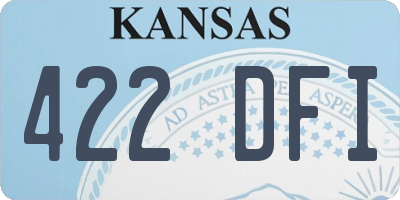 KS license plate 422DFI
