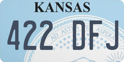 KS license plate 422DFJ