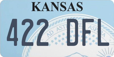 KS license plate 422DFL