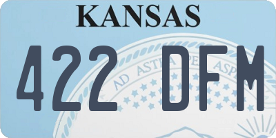 KS license plate 422DFM