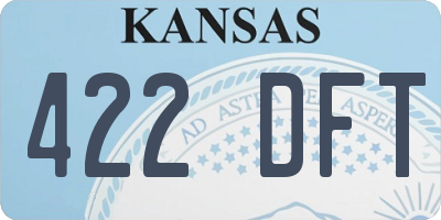 KS license plate 422DFT