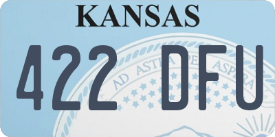 KS license plate 422DFU