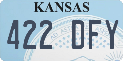 KS license plate 422DFY