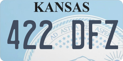 KS license plate 422DFZ