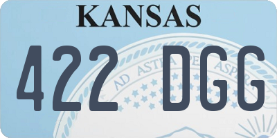 KS license plate 422DGG