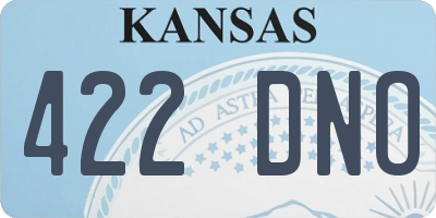 KS license plate 422DNO