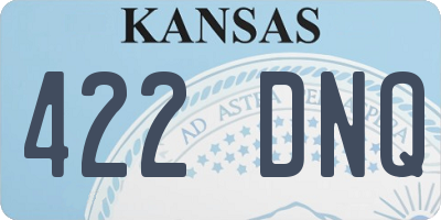 KS license plate 422DNQ