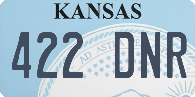KS license plate 422DNR