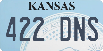 KS license plate 422DNS