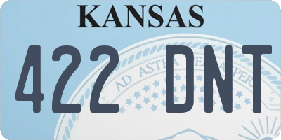 KS license plate 422DNT