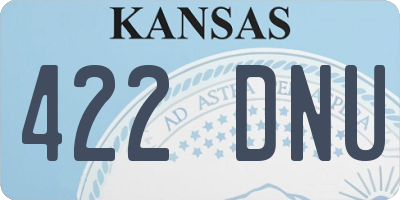 KS license plate 422DNU