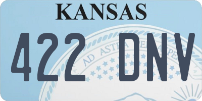 KS license plate 422DNV