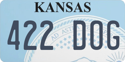 KS license plate 422DOG