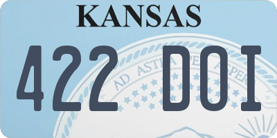 KS license plate 422DOI