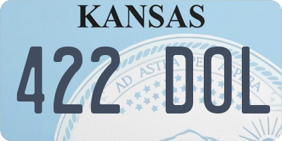 KS license plate 422DOL
