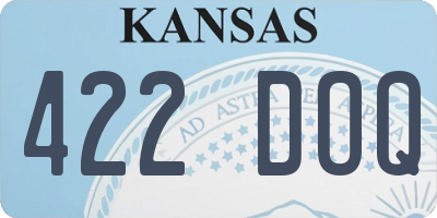 KS license plate 422DOQ