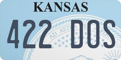 KS license plate 422DOS