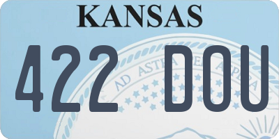 KS license plate 422DOU