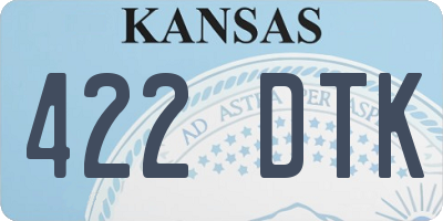 KS license plate 422DTK
