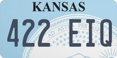 KS license plate 422EIQ