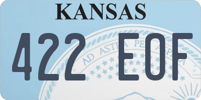 KS license plate 422EOF