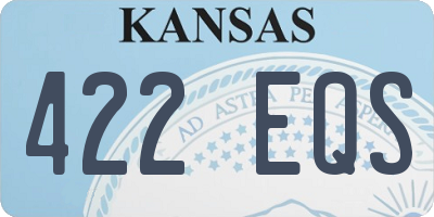KS license plate 422EQS