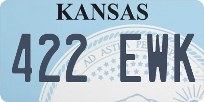 KS license plate 422EWK