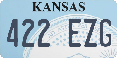 KS license plate 422EZG